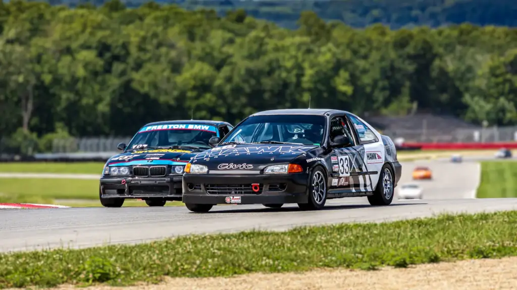 1995 Honda Civic Improved Touring race car at Mid-Ohio