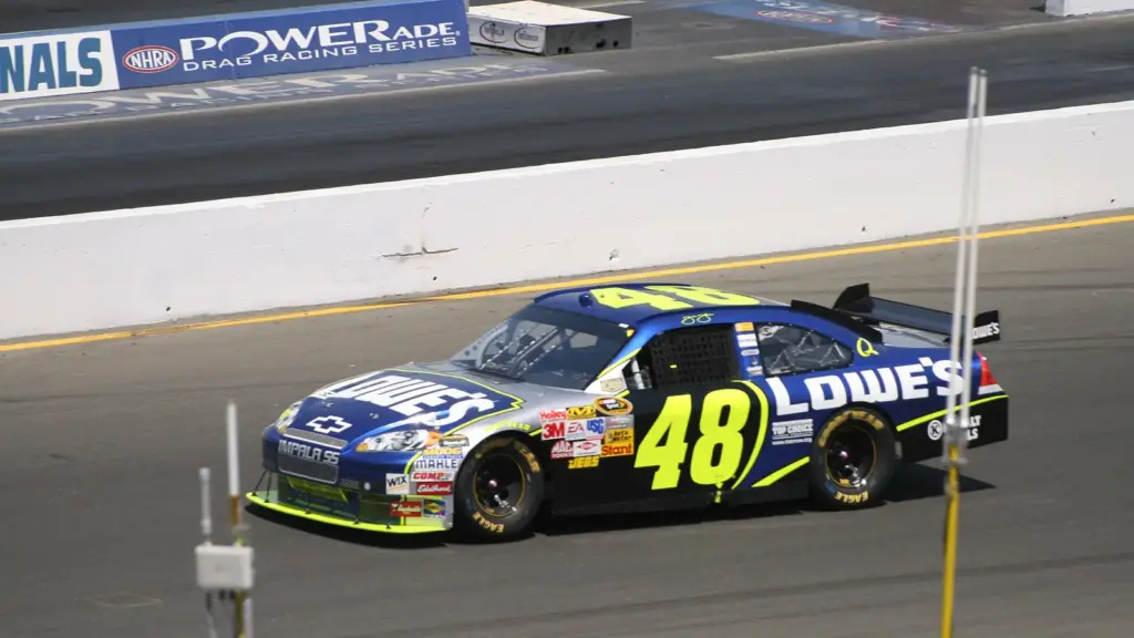 Jimmie Johnson's No. 48 Lowe's Chevrolet at Infineon Raceway (now Sonoma Raceway) in 2008