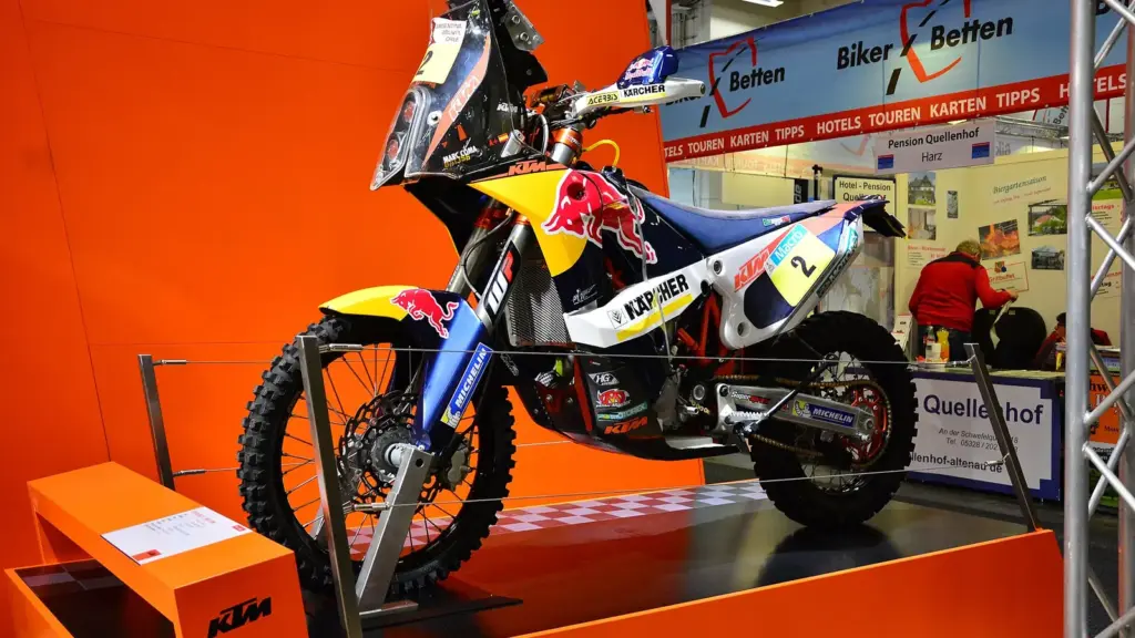 Marc Coma’s KTM 450 Rally on display at the 2015 Hamburg Motorcycle Days