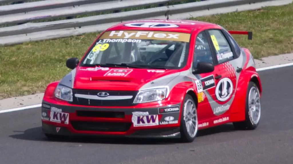 Lada Granta WTCC car driven by James Thomson at the 2012 Race of Hungary