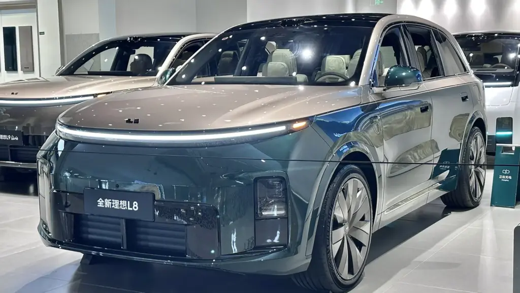 Li L8 Livis SUV in a showroom