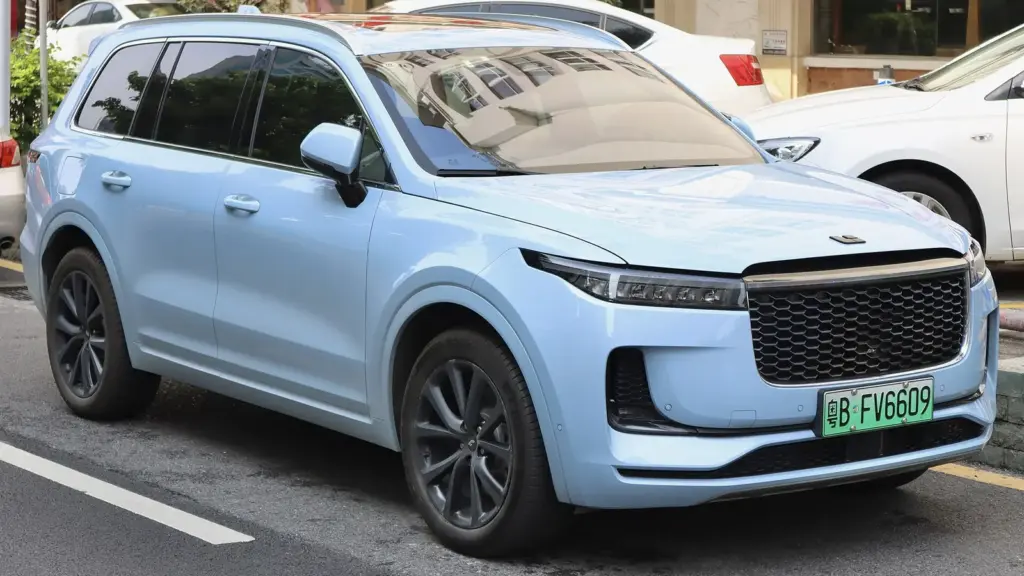 Light blue 2020 Li ONE SUV in Shenzhen