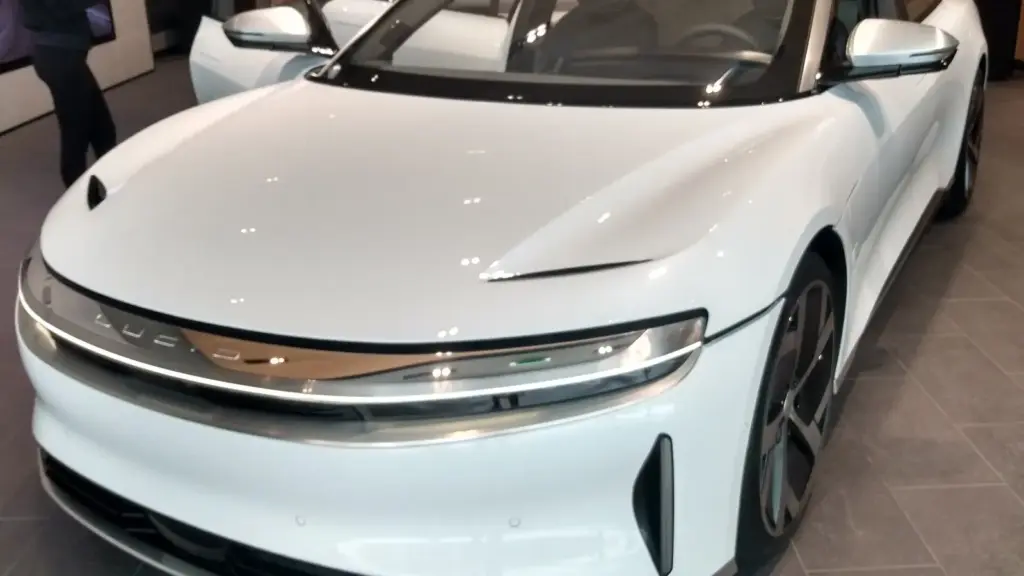 White Lucid Air Dream Edition on display