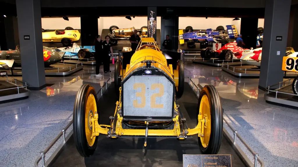 Ray Harroun’s 1911 Marmon Wasp, winner of the first Indianapolis 500, at the Indianapolis Motor Speedway Museum