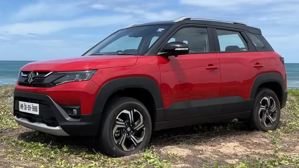 Red 2022 Maruti Suzuki Brezza