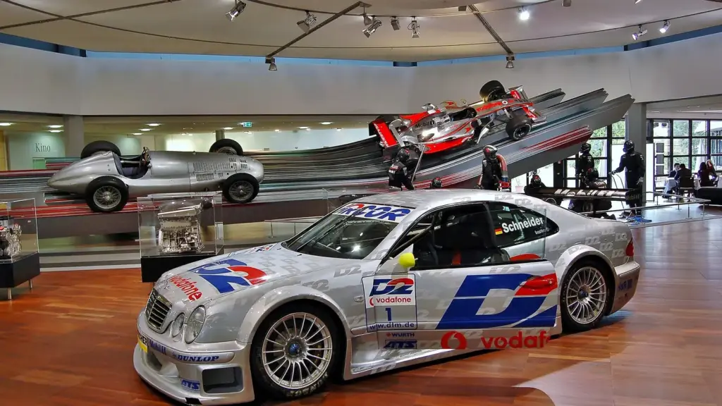 Mercedes-Benz CLK DTM show car in the livery of Bernd Schneider’s 2001 title-winning car