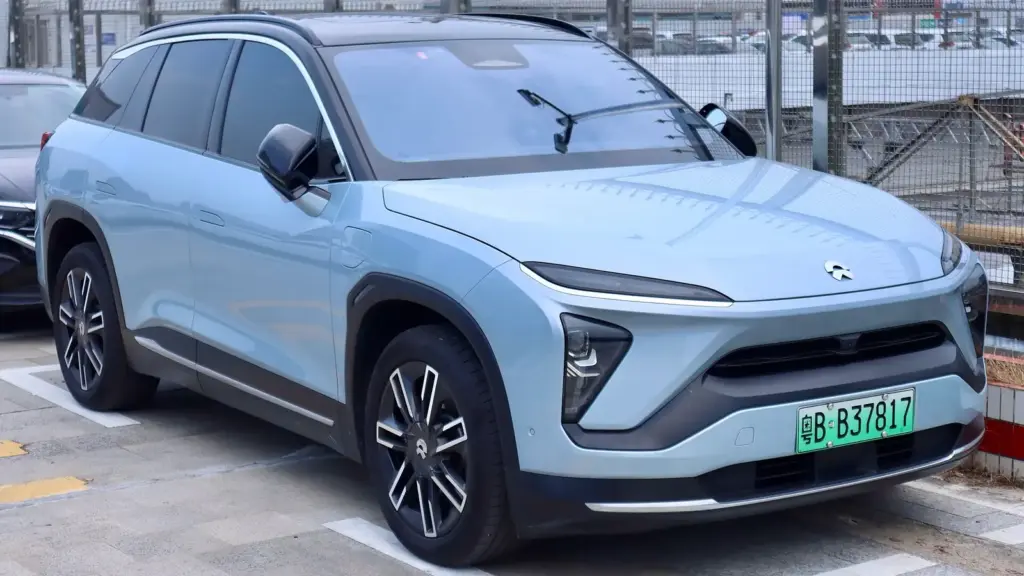 Light blue 2019 NIO ES6 SUV in Shenzhen