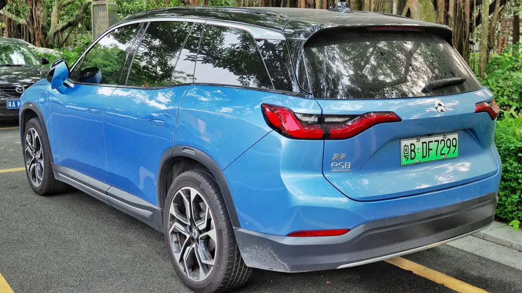 Blue 2018 NIO ES8 SUV in Zhongshan, China
