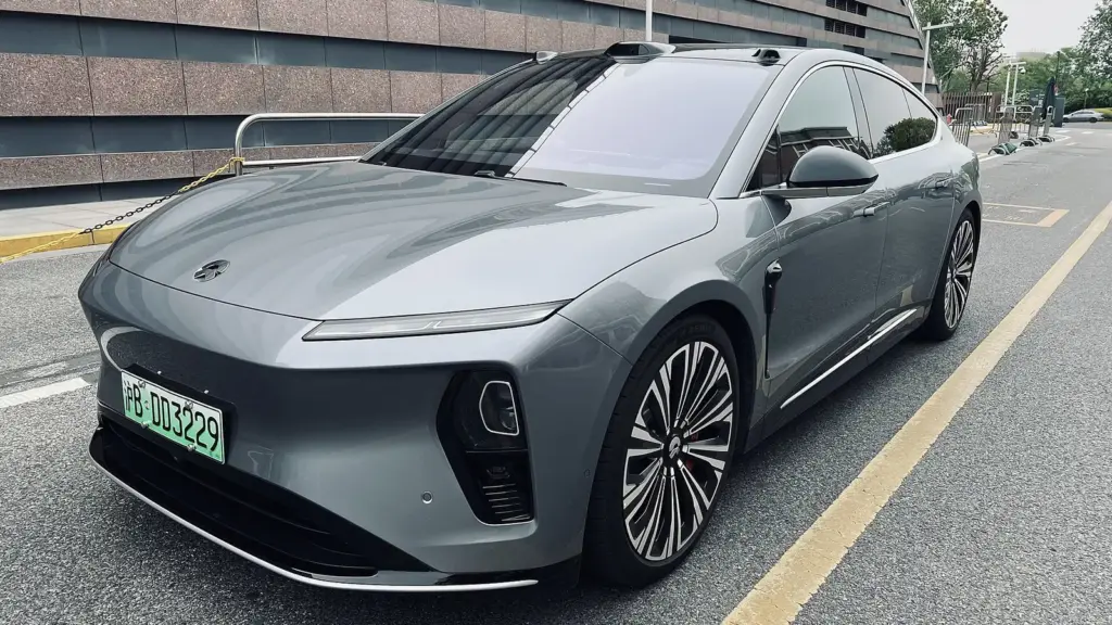 Gray NIO ET9 flagship electric sedan