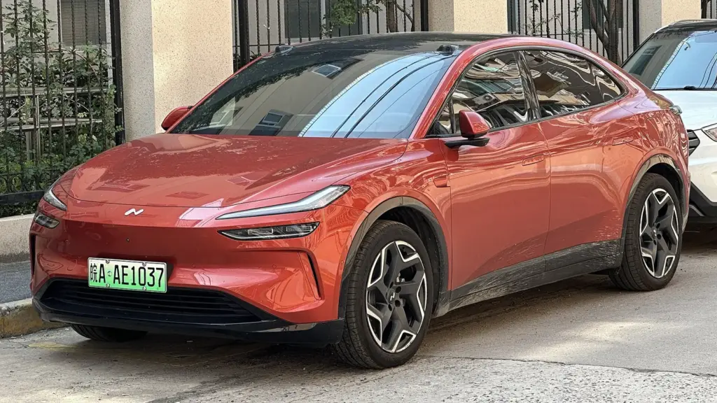 Red ONVO L60 electric SUV