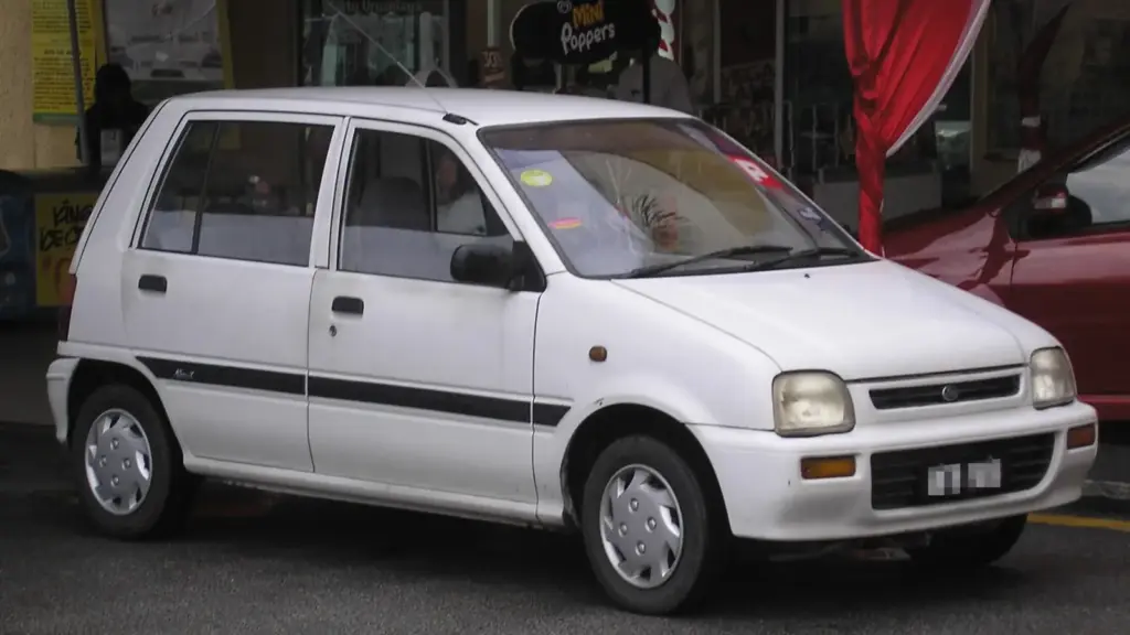 White first-generation Perodua Kancil in Kuala Lumpur