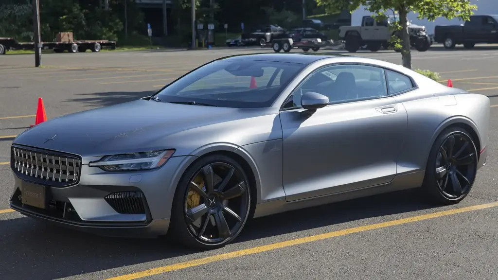 2021 Polestar 1 plug-in hybrid coupe in Magnesium gray