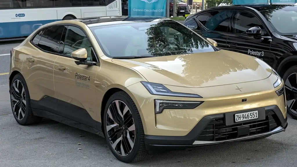 Gold Polestar 4 at Auto Zurich 2024