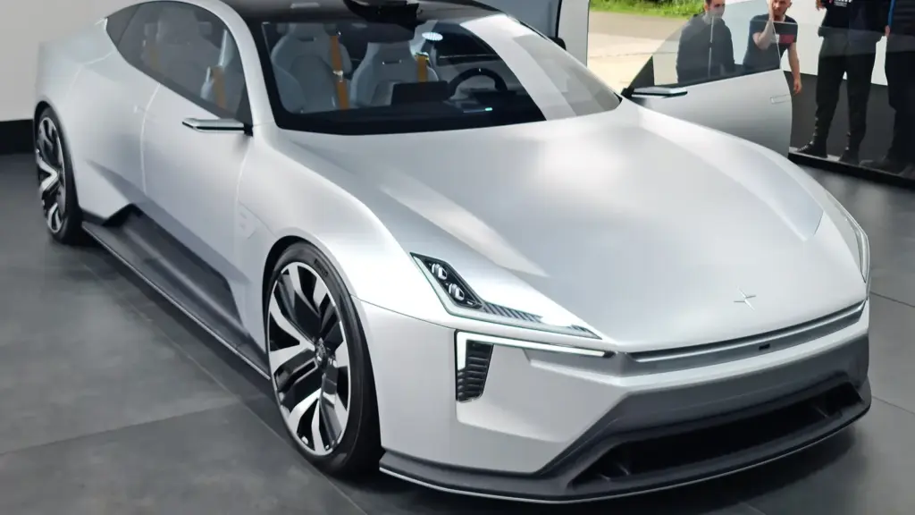 Silver Polestar Precept concept car
