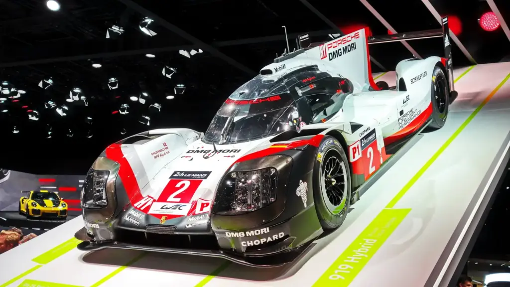 A Porsche 919 Hybrid, the car that won Le Mans in 2015, 2016 and 2017