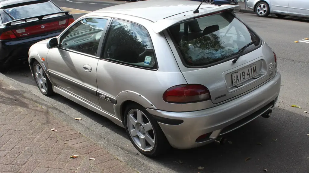 Silver 2000 Proton Satria GTi hatchback