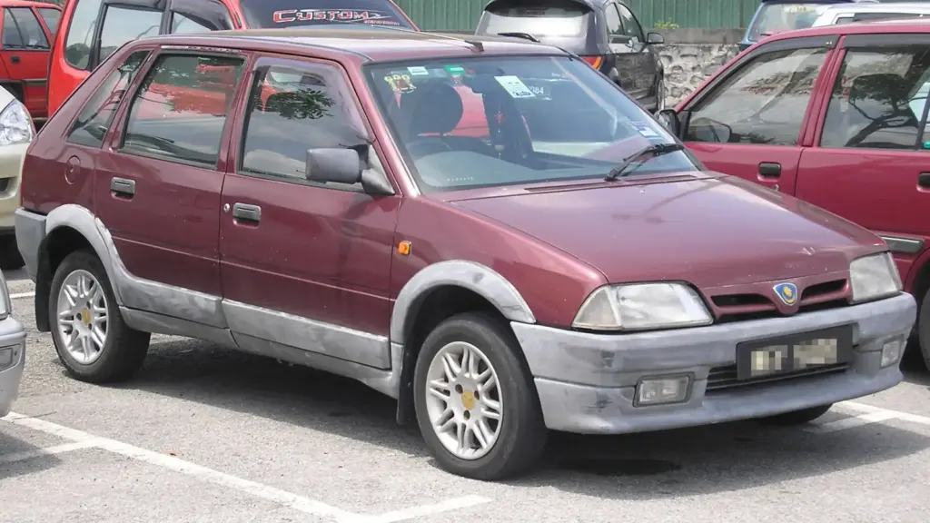 Red Proton Tiara hatchback in Sungai Besi, Malaysia