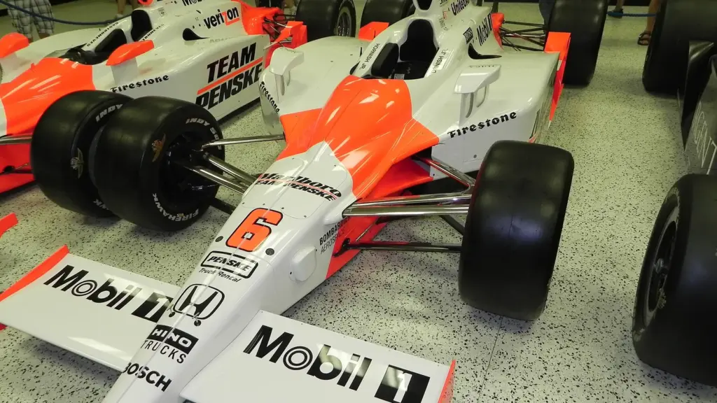 Sam Hornish Jr.’s 2006 Indianapolis 500-winning Team Penske car at the Indianapolis Motor Speedway Museum