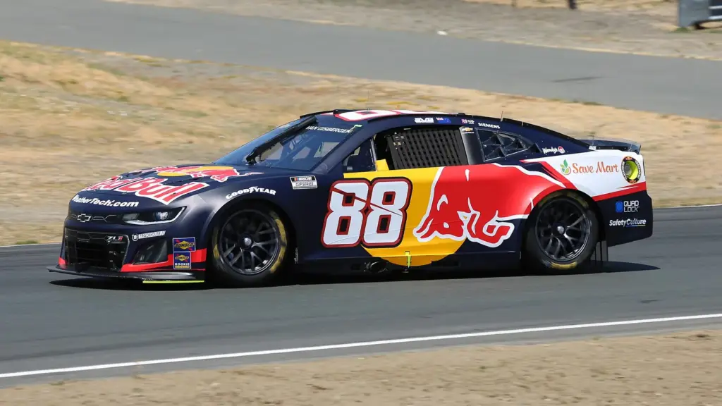 Shane van Gisbergen's No. 88 Trackhouse Racing Chevrolet at Sonoma Raceway in 2025, the race he won