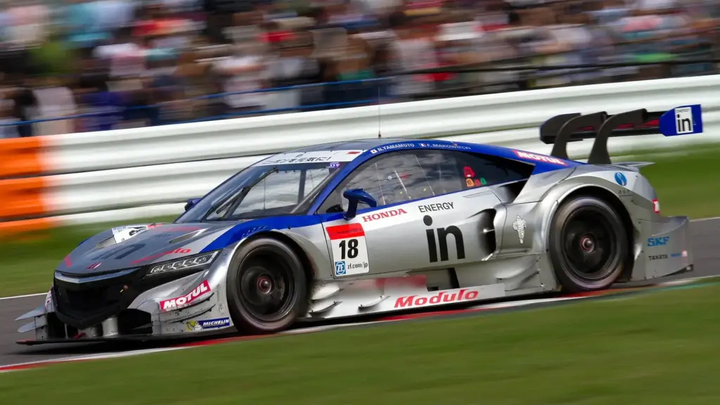 Frédéric Makowiecki racing at the 2014 Super GT Suzuka 1000km
