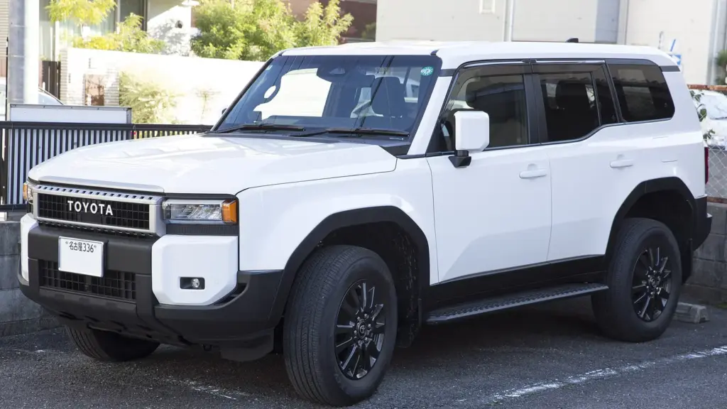 White 2024 Toyota Land Cruiser 250 VX, front three-quarter view