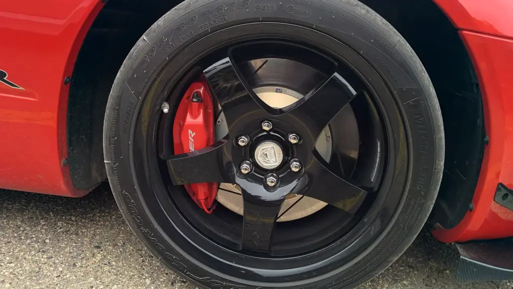 Michelin Pilot Sport Cup track-focused tire on a Dodge Viper wheel