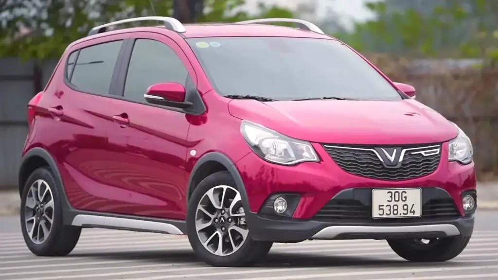 Pink 2020 VinFast Fadil city car