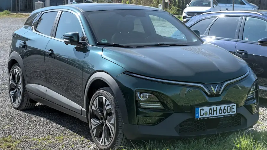 Dark green VinFast VF 6 electric SUV