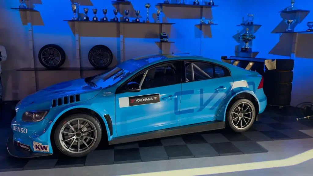 2017 Volvo S60 Polestar TC1 touring car from Polestar Cyan Racing on display at World of Volvo