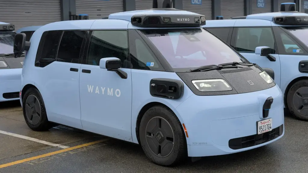 Waymo robotaxi built by Zeekr at the Bayshore depot