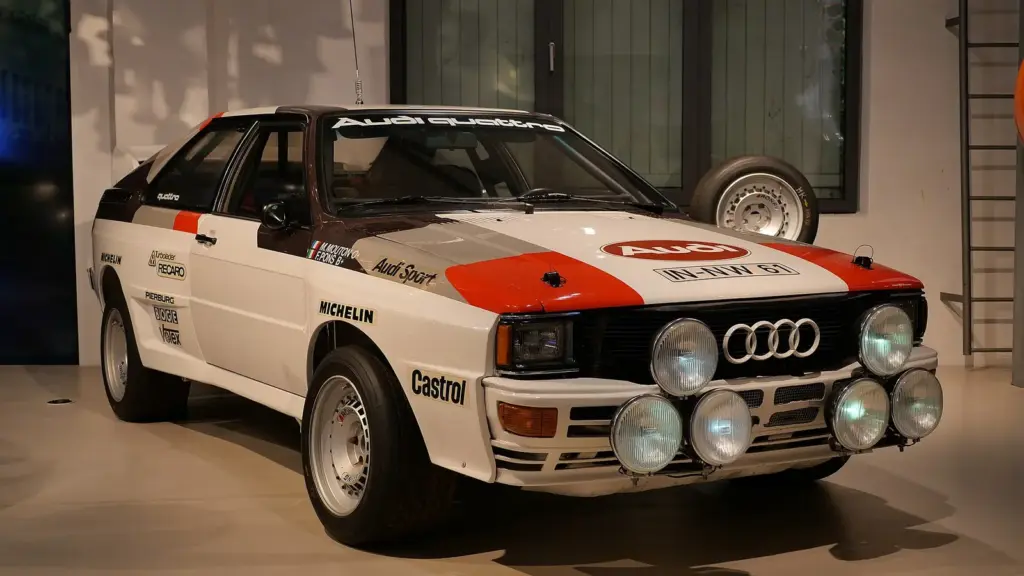 1983 Audi quattro A1 Group B rally car raced by Michèle Mouton and Fabrizia Pons