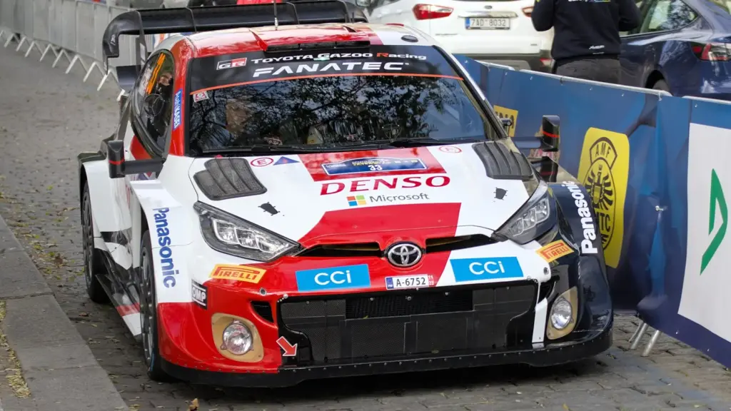 No. 33 Toyota GR Yaris Rally1 Hybrid of Elfyn Evans and Scott Martin at the 2023 Central European Rally