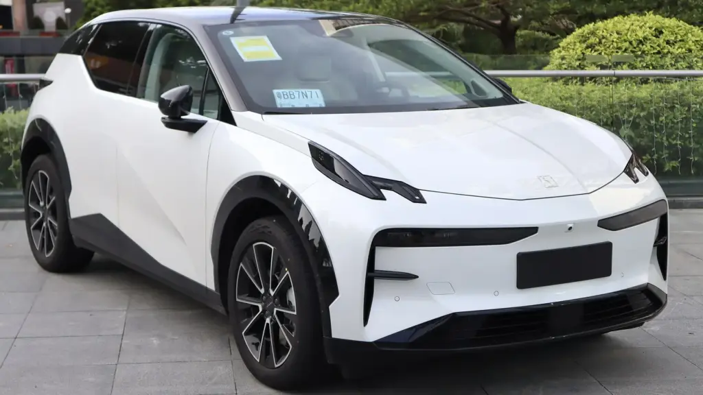 White Zeekr X compact electric SUV in Shenzhen